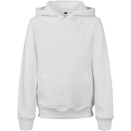 Build Your Brand Kids Basic Hoodie White